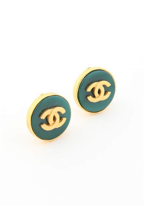 green chanel earrings for sale